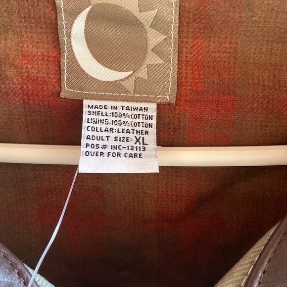 Marlboro Twill Jacket Flannel Lined Leather Collar NEW ~ Size Men’s XL - Picture 2 of 4